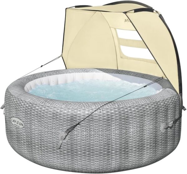 Hot Tub with Canopy Cover for Weather and Sun Shelter Fits Most Lay-Z-Spa Models