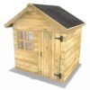 Rebo Orchard Wooden Playhouse, Swings & 6FT Slide – Solar Purple - Image 3