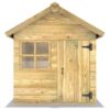 Rebo Orchard Wooden Playhouse, Swings & 6FT Slide – Solar Purple - Image 2