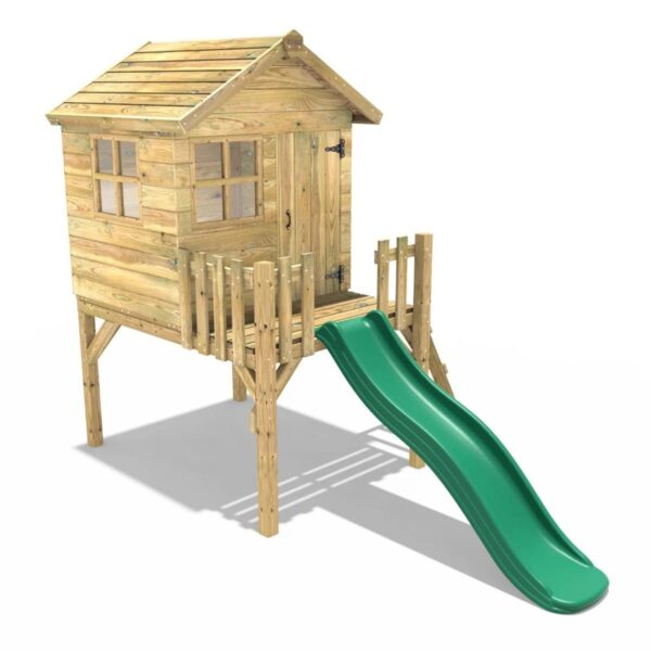 Rebo Orchard Playhouse, 6FT Slide – Swan D Green - Image 2