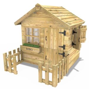 Rebo Orchard 4FT x 4FT Garden Children’s Playhouse – Swift