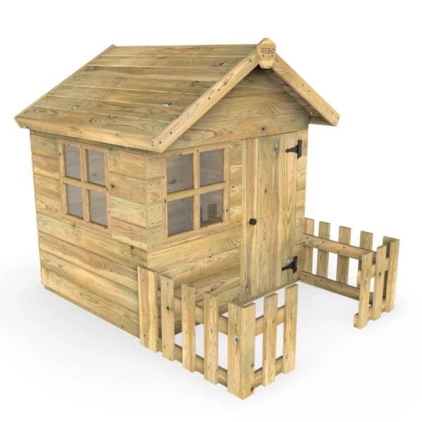 Rebo Orchard Children’s 4FT x 4FT Wooden Garden Playhouse – Lark - Image 3