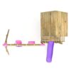 Rebo Orchard 4FT x 4FT Playhouse, 6FT Slide – Luna Purple - Image 2