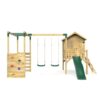 Rebo Orchard Wooden  4FT Playhouse, 6FT Slide – Venus Green - Image 3