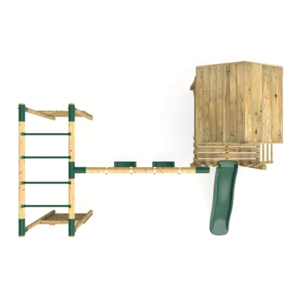 Rebo Orchard Wooden  4FT Playhouse, 6FT Slide – Venus Green - Image 2